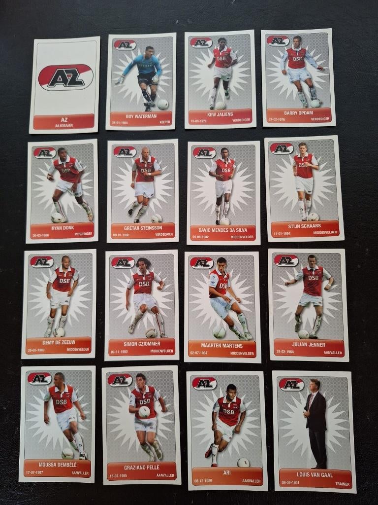 Complete set kaarten AZ Alkmaar 2007-08, Verzamelen, Ophalen of Verzenden, Zo goed als nieuw, AZ, Poster, Plaatje of Sticker