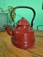 Donkerrode emaille waterketel., Antiek en Kunst, Antiek | Emaille, Ophalen of Verzenden