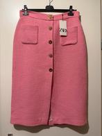 Nieuw! Roze rok Zara gouden knopen - XXL, Kleding | Dames, Rokken, Zara, Nieuw, Ophalen of Verzenden, Roze