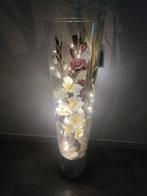 Mooie vaas met kunstbloemen en verlichting, Ophalen, Gebruikt, Overige kleuren, 50 tot 75 cm
