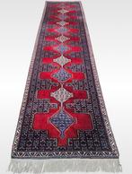 Handgeknoopt Perzisch wol Senneh tapijt loper Iran 80x306cm, Gebruikt, ., 200 cm of meer, .