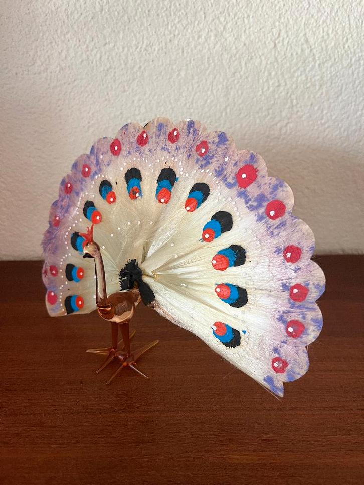 Lauscha Antieke Glazen Pauw, Diversen, Kerst, Gebruikt, Ophalen of Verzenden