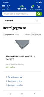 Obelink Air Grondzeil 240x390 - Zo goed als nieuw!, Ophalen, Zo goed als nieuw