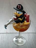 Donald Duck brandweerman in glas beeldje, Verzamelen, Disney, Ophalen of Verzenden, Donald Duck, Zo goed als nieuw, Beeldje of Figuurtje