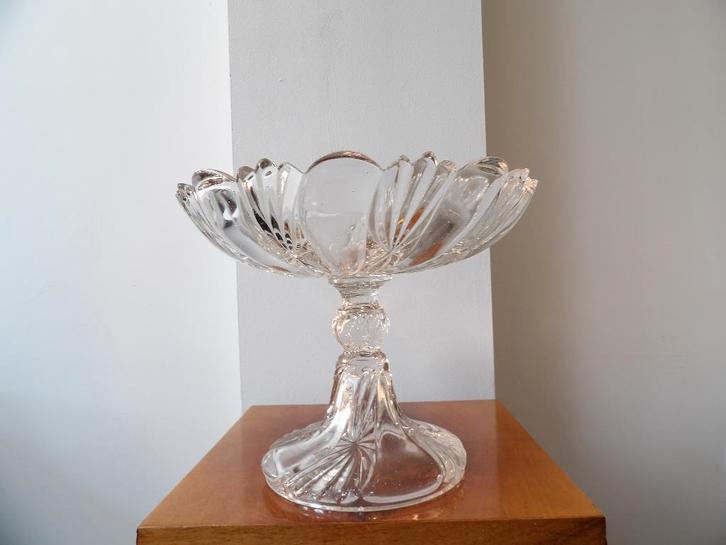 Art Deco Val st Lambert Fruitschaal op voet, Antiek en Kunst, Antiek | Glas en Kristal, Ophalen of Verzenden