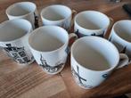 Set van 7 Friesland bekers elfstedentocht, Ophalen of Verzenden, Gebruikt