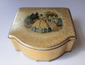 oud blik met georgian lady beschikbaar voor biedingen