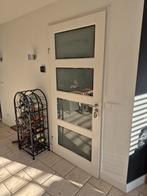 Binnen deur met glas, opdek, met stalen kozijn, Doe-het-zelf en Verbouw, Deuren en Horren, Ophalen, Gebruikt, 80 tot 100 cm, Binnendeur