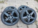 Mercedes velgen 18" zwart 5x112 naaf 66,6, Auto-onderdelen, Banden en Velgen, Ophalen, Velg(en), 17 inch, Zomerbanden