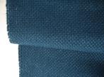 De Ploeg Carat 12/45 petrol met structuur; 7,5Mtr meubelstof, Wol, Blauw, 120 cm of meer, Ophalen of Verzenden