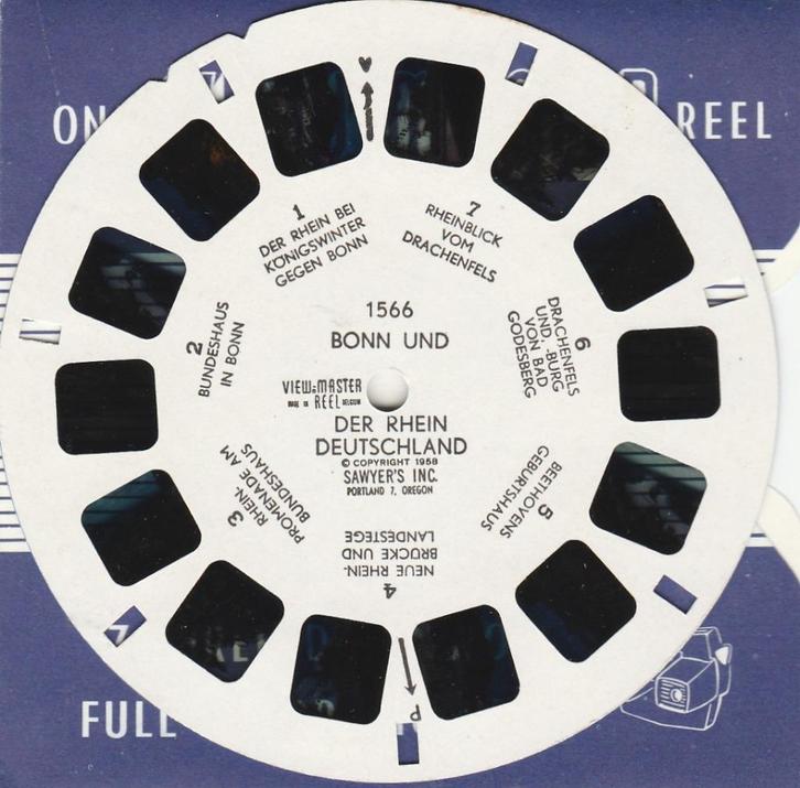 ZGAN view master 1566 BONN EN DE RIJN DUITSLAND viewmaster, Verzamelen, Speelgoed, Zo goed als nieuw, Ophalen of Verzenden