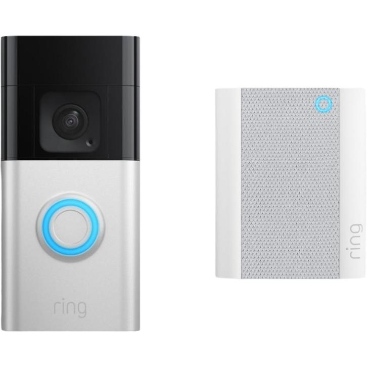 Ring deurbel met chime (2e generatie) ZGAN, Huis en Inrichting, Deurbellen, Zo goed als nieuw, Draadloos, Ingebouwde camera, Compatibel met smartphone