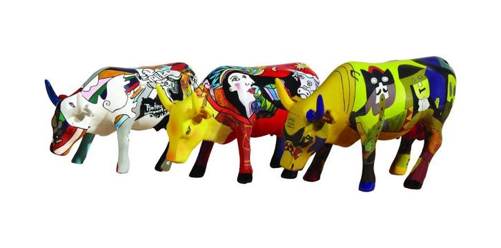 Nieuw Cow Parade koe Art Pack Picowso gratis verzending., Antiek en Kunst, Kunst | Designobjecten, Ophalen of Verzenden