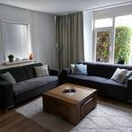 Bankstel 2,5 en 3 zits bank donkergrijs Pronto, Huis en Inrichting, Ophalen, Gebruikt, Stof