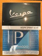Vespa Sprint 2014-2017 instuctieboekje en serviceboekje, Ophalen of Verzenden, Nieuw, Overige typen, Vespa