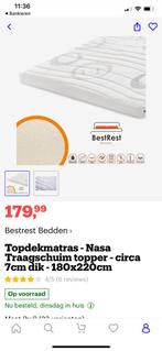 Topdekmatras 180x220, Huis en Inrichting, Slaapkamer | Matrassen en Bedbodems, Matras, 180 cm, 220 cm, Zo goed als nieuw