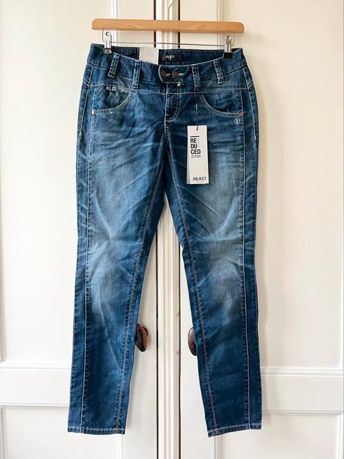 Object Reduced jeans slim low donkerblauw, maat 28/32, Kleding | Dames, Spijkerbroeken en Jeans, Nieuw, W28 - W29 (confectie 36)