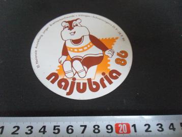 sticker duitsland villingen-schwenningen najubria 1986 postz beschikbaar voor biedingen