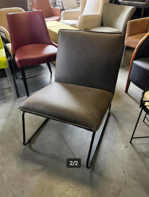 Luxe fauteuil kunstleder bruin nieuw, Huis en Inrichting, Fauteuils, Nieuw, Leer, Metaal, Ophalen