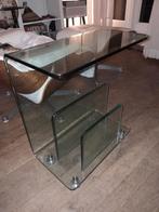 Glazen design lectuurtafel bijzettafel lectuurbak, Ophalen