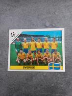 Panini sticker WK 90 Italia. Elftalfoto Zweden., Sticker, Zo goed als nieuw, Verzenden
