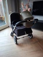 Bugaboo duo donkey 2, zwart met groene kappen, Kinderen en Baby's, Kinderwagens en Combinaties, Ophalen, Gebruikt, Bugaboo