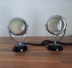 Unieke set van 2 dimbare "Koplampen" voor aan de wand., Ophalen, Gebruikt, Glas, Industrieel.