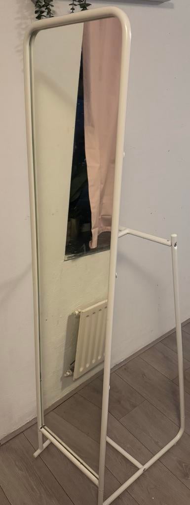 Witte spiegel, Huis en Inrichting, Woonaccessoires | Spiegels, Ophalen, Minder dan 50 cm, Zo goed als nieuw, 150 tot 200 cm