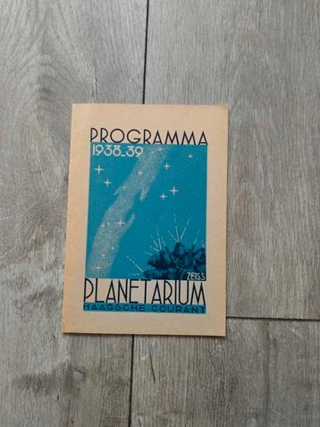 Programma planetarium oktober 38-april 1939 Haagsche courant beschikbaar voor biedingen