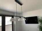 Strakke hanglamp (type Matthijs) zwart wit met drie lampen, Glas, Modern, Ophalen of Verzenden, Zo goed als nieuw