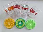 Vintage set sap/limonade glazen jaren 70, Verzamelen, Ophalen, Huis en Inrichting