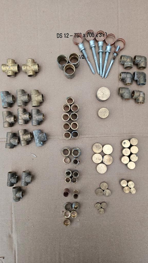 Soldeerfittingen knietjes T-stukken sokken kruisstukken TEAB, Doe-het-zelf en Verbouw, IJzerwaren en Bevestigingsmiddelen, Nieuw