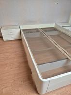 Bed met Auping, 140x200, met nachtkastjes, Ophalen, Gebruikt, Wit, Tweepersoons