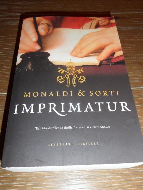 Literaire thriller: IMPRIMATUR van Monaldi & Sorti, Boeken, Thrillers, Zo goed als nieuw, Europa overig, Ophalen of Verzenden