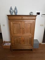 Antieke houten kast, Ophalen, Gebruikt, 100 tot 150 cm, Eikenhout