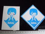 2x sticker aral logo meisje vintage, Verzamelen, Bedrijf of Vereniging, Zo goed als nieuw, Verzenden