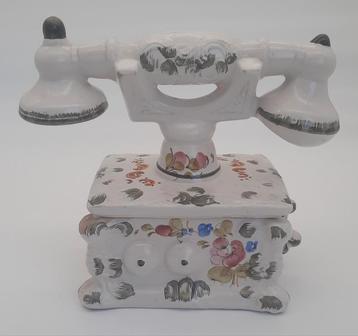 Vintage keramische ouderwetse telefoon V. Bassano beschikbaar voor biedingen