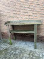 Houten Tafel/Bankje - Tuin of Binnen, Tuin en Terras, Ophalen, Gebruikt, Rechthoekig, Hout