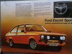 Ford Escort & Sport & RS 2000 Brochure, Zo goed als nieuw, Ford, Verzenden