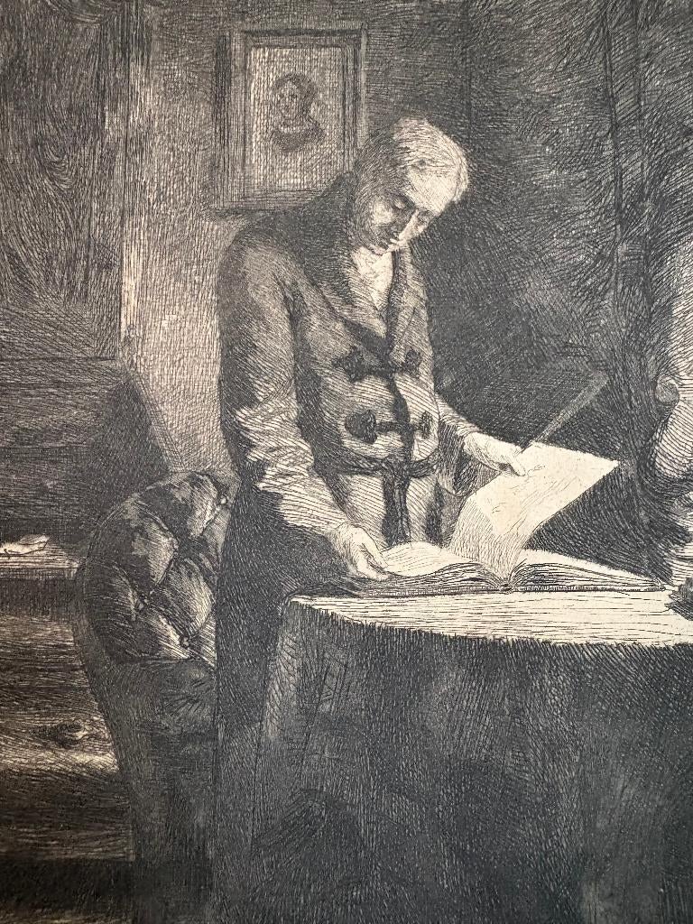 Gravure 'Het Album' (Willem Steelink Sr.), rond 1880, Antiek en Kunst, Ophalen of Verzenden