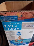 Bestway Steel Pro Opzetzwembad 2.21m x 1.50m x 43cm, Ophalen, Minder dan 80 cm, Opzetzwembad, 200 tot 400 cm