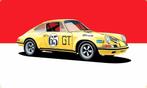 PORSCHE BANNER 60X90 CM MET BEVESTIGGINGS OGEN, Ophalen of Verzenden, Nieuw