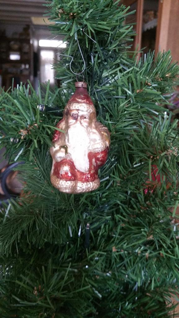 antieke kerstbal nr 297 model kerstman, Diversen, Kerst, Gebruikt, Ophalen of Verzenden