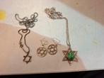 Zilveren sieraden set met Davidster, Gebruikt, Onbekend, Ophalen of Verzenden, Onbekend