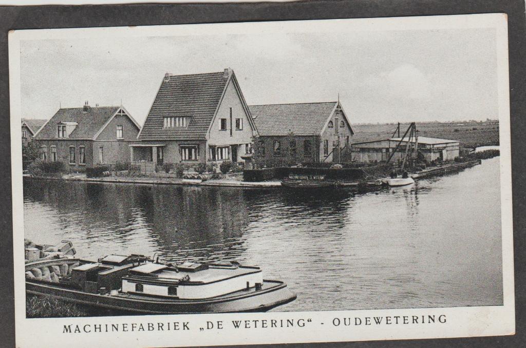 oudewetering  machinefabriek en schip, Verzamelen, Verzenden, 1940 tot 1960, Gelopen, Zuid-Holland