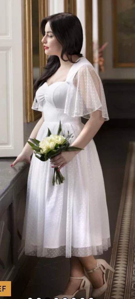 Witte swing jurk van Top Vintage - Zo goed als nieuw, Ophalen of Verzenden, Zo goed als nieuw, Wit, Trouwjurk