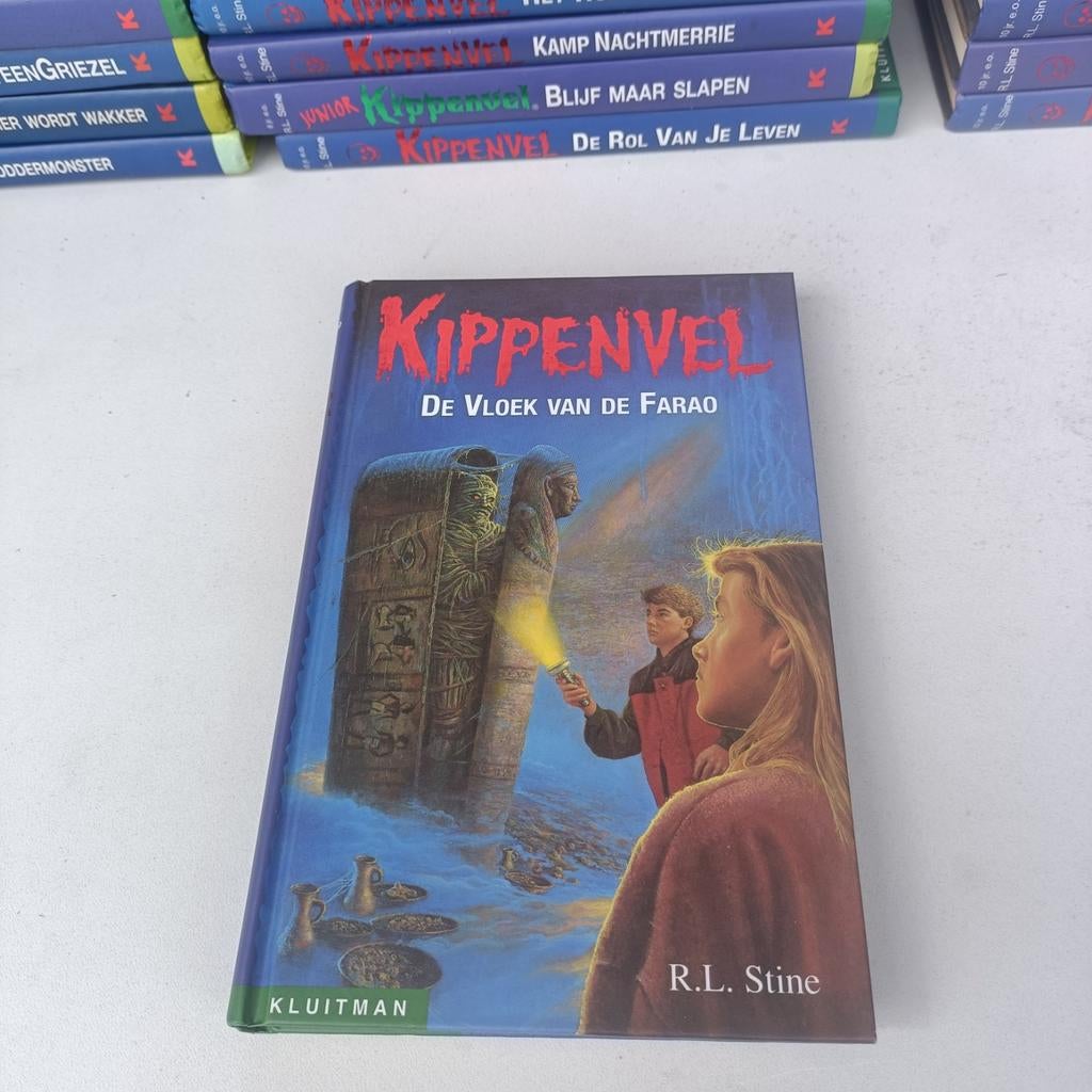 Kippenvel: De Vloek van de Farao - R.L. Stine, Ophalen of Verzenden, Zo goed als nieuw, Fictie algemeen