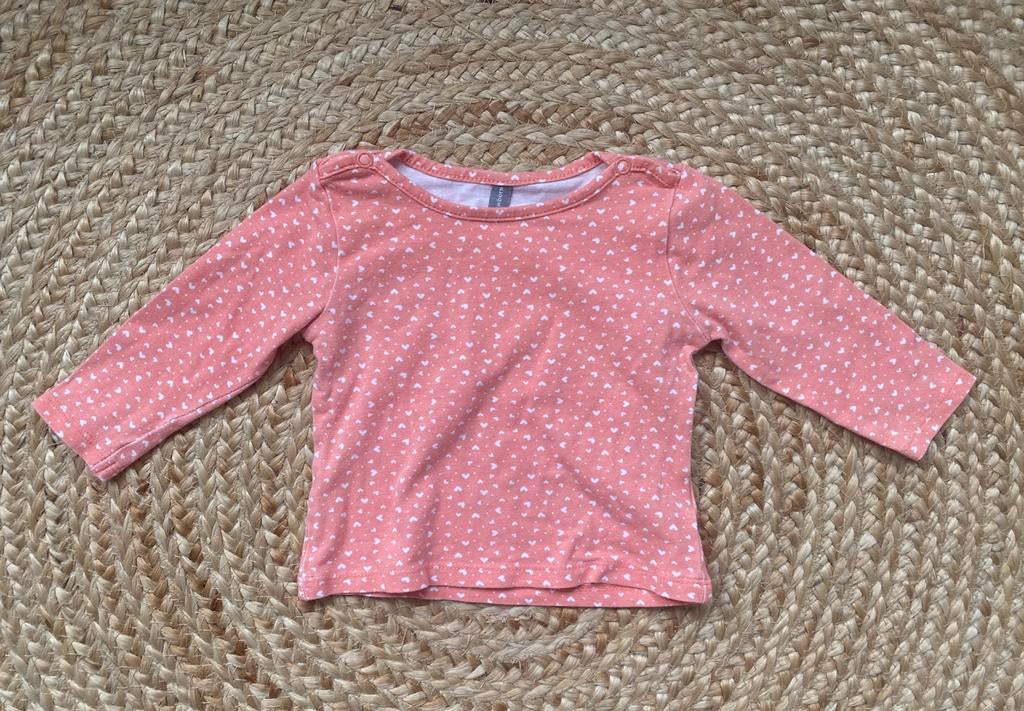Longsleeve Wibra maat 68, Kinderen en Baby's, Babykleding | Maat 68, Ophalen of Verzenden, Zo goed als nieuw, Meisje, Shirtje of Longsleeve