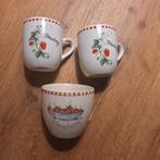 3 kopjes, Strawberry, van Jet by Ter Steege, zgan, Ophalen of Verzenden, Zo goed als nieuw, Overige stijlen, Kop(pen) en/of Schotel(s)