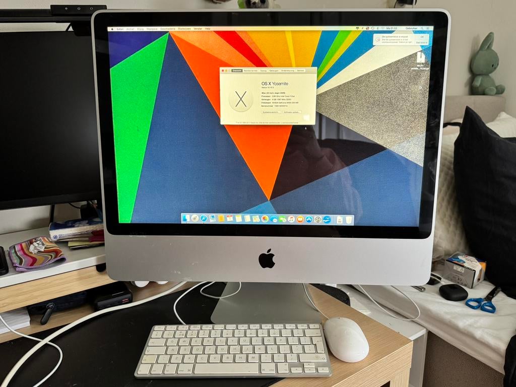 Imac 24 inch 2009, Computers en Software, Apple Desktops, Gebruikt, iMac, 2 tot 3 Ghz, 4 GB, Ophalen